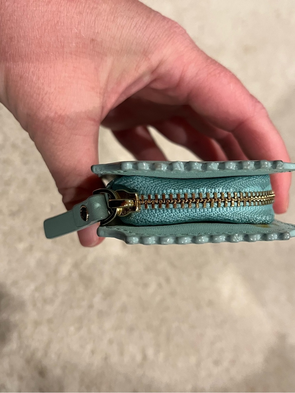 Kate Spade Rare Admit One Ticket Zip Wallet - Mint Green - Picture 5 of 14
